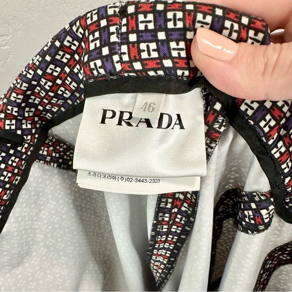 Prada Geometric Print Straight Leg Trousers - Picture 9 of 11